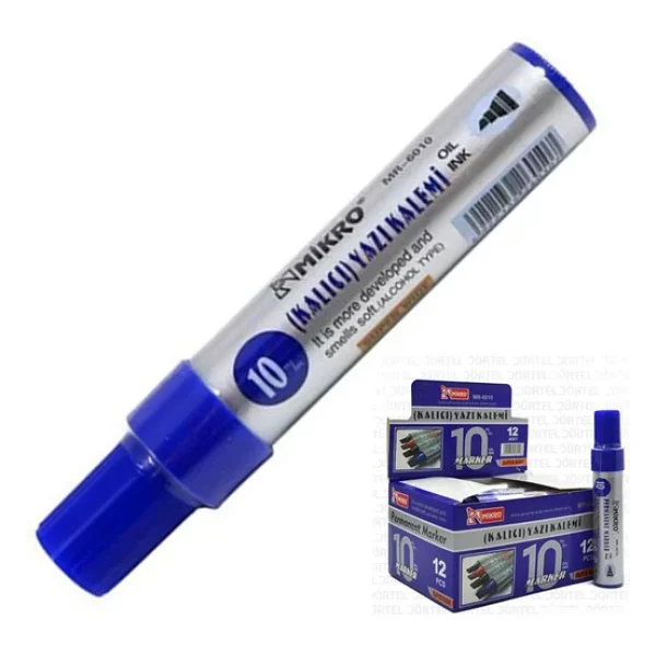 Mikro Mr-6010 Mavi 10 Mm Jumbo Marker Kalem - Görsel 6