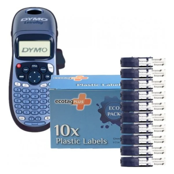 Dymo Letratag Etiket Yazıcısı Ve Ecotag Kağıt Şerit Etiket Beyaz 10 Lu - Görsel 3