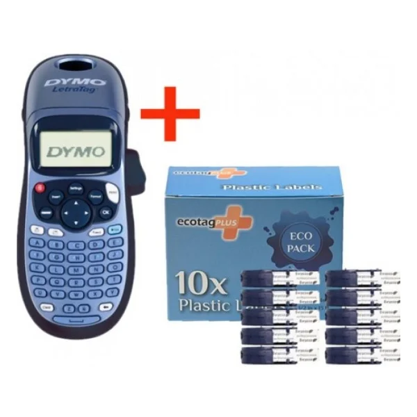 Dymo Letratag Etiket Yazıcısı Ve Ecotag Kağıt Şerit Etiket Beyaz 10 Lu - Görsel 4