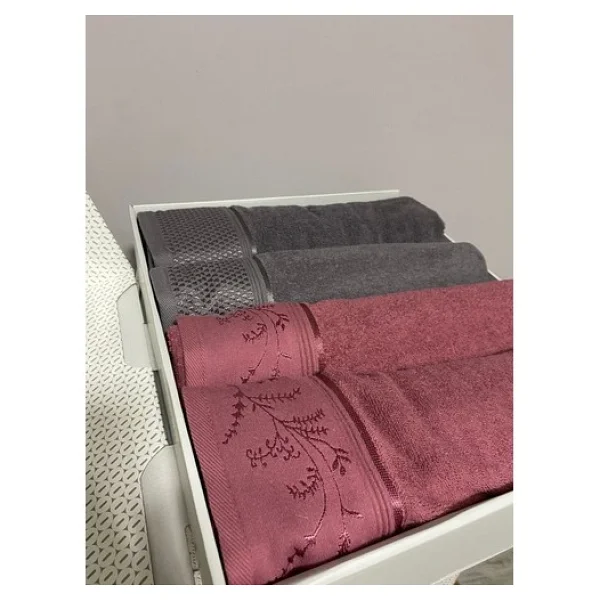 Özdilek Dıtsy Best Set Hamam Takımı Mürdüm - Antrasit. - Görsel 5