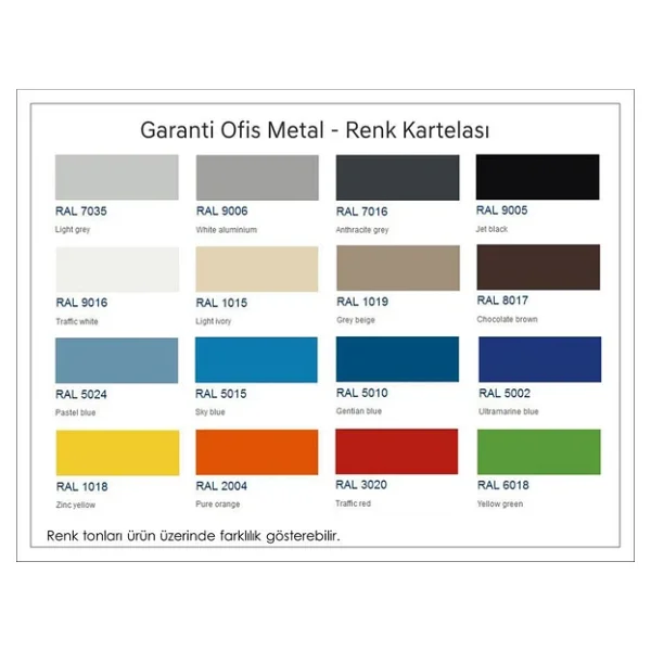 Dört Çekmeceli Siyah Metal Kartoteks Askılı Dosya Dolabı - Görsel 5
