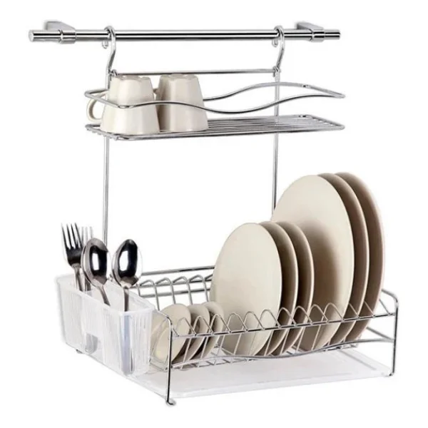 Geseus Home Borulu Askılı Bardaklık Tabaklık Bulaşıklık Krom Kb013k - Görsel 3