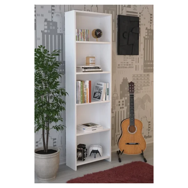 Gubimo Abete 5 Raflı Beyaz Kitaplık (Oyuncak Dolabı) - Görsel 3