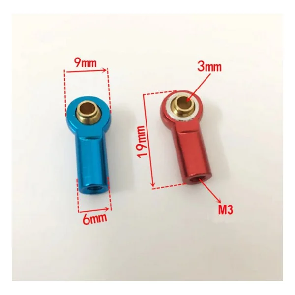 Metal M3 Bağlantı Parçası Alüminyum Top Kafa Eklenti Çubuğu Rc Araba Robot - Görsel 10