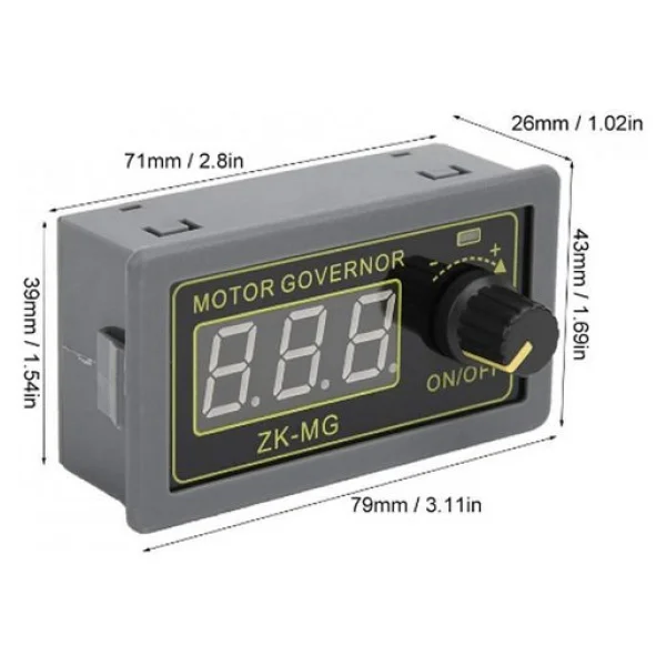 Zk-Mg 30v 5a Dc Motor Sürücü Pwm Hız Kontrol Panel Tip Kutu %0-100 Hız Ayarı Soft Start LED Şerit - Görsel 8