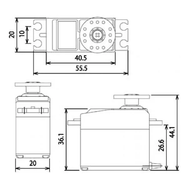 Futaba S3003 Servo Motor + Dişli Seti -- Rc Araba Robot - Görsel 8