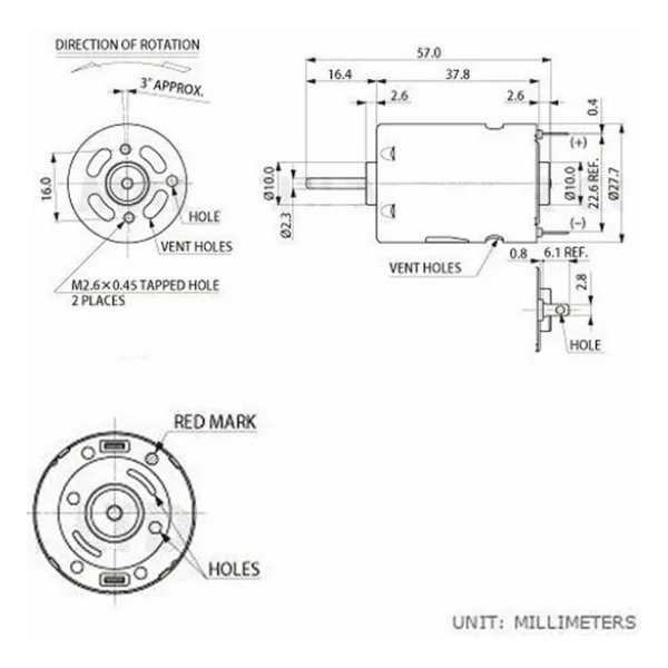 Rs380 Dc Motor 20000 Rpm Yüksek Hızlı Dc 18v Dıy Rc Oyuncak Model Araba Bot Helikopter Vakum Fan Elektrik - Görsel 8