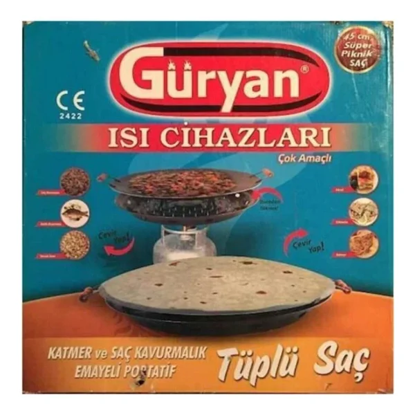 Güryan Saç Tava Katmer Kavurma Sacı Portatif Sac Tüp Üstü - Görsel 2