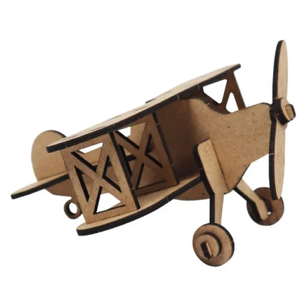 Boyanabilir 3d Ahşap Uçak - Demonte - Görsel 3