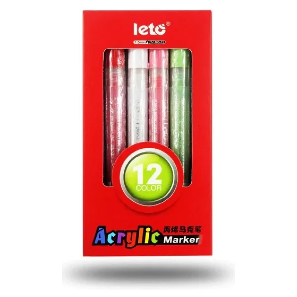 Valkyrie Leto 12'li Akrilik Marker Kalem Seti - Görsel 3