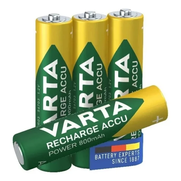 Varta 56703 800 mAh 4'lü Şarjlı Aaa İnce Kalem Pil - Görsel 6