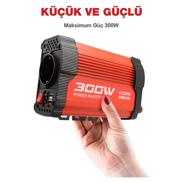Kobb Kbn300 12v/220v 300 W Modifiye Sinüs İnvertör - Görsel 6
