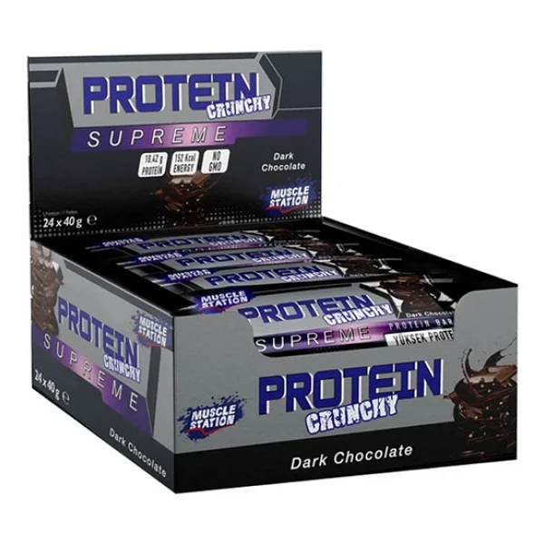 Muscle Station Supreme Crunchy 40 Gr 24'lü Protein Bar - Görsel 5