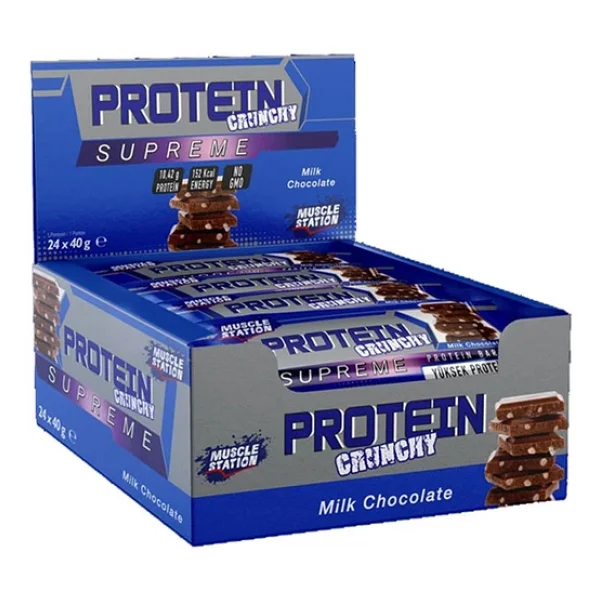 Muscle Station Supreme Crunchy 40 Gr 24'lü Protein Bar - Görsel 3