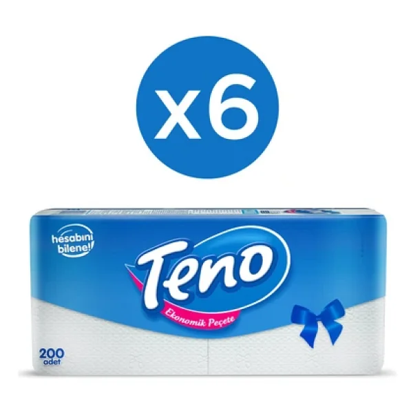 Teno Peçete 200'lü X 6 Adet - Görsel 4