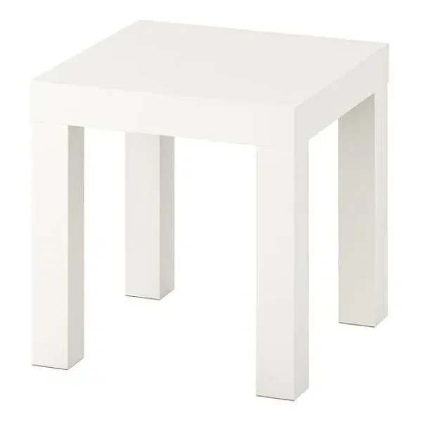 Ikea Lack Mini Yan Sehpa Masa Parlak Cila Beyaz 35x35cm - Görsel 3