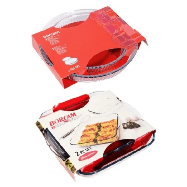 Paşabahçe Borcam 2'li Kare+2'li Yuvarlak Tepsi - Görsel 4