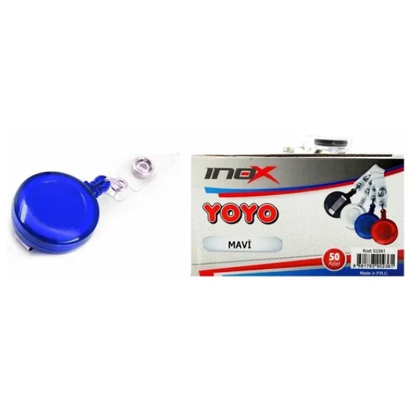 Inox Yoyo Kart Aksesuar Yuvarlak Mavı 50 Lı(02378) - Görsel 3