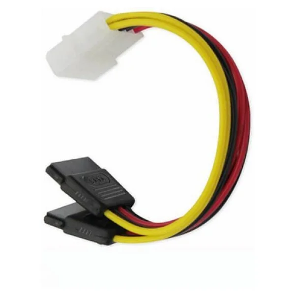 2 Li Sata Power Kablosu 15cm Çoklayıcı Güçlendirilmiş Bakır Kablo - Görsel 2