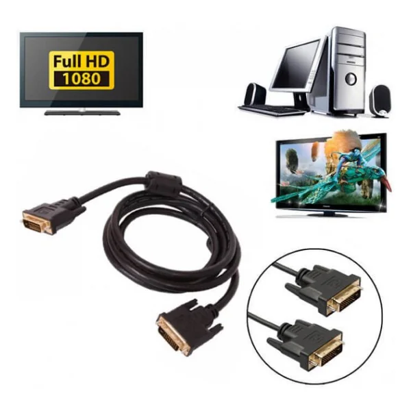 5m Metre Dvi Dvi Kablo - 24+1 Dvi To Dvi Kablo Altın Uç - Görsel 8