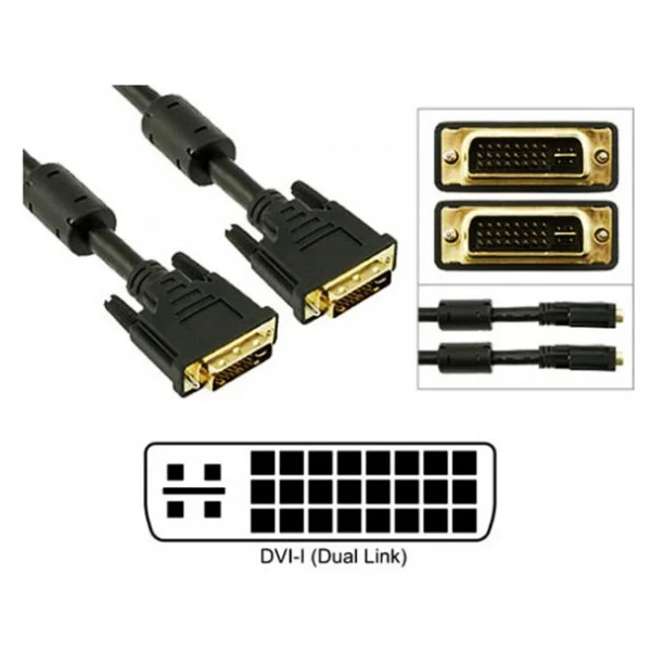 Dvi To Dvi Kablo Çift Filtreli Dvı-I Dual Link 24+5 - 1.8 Metre - Görsel 2
