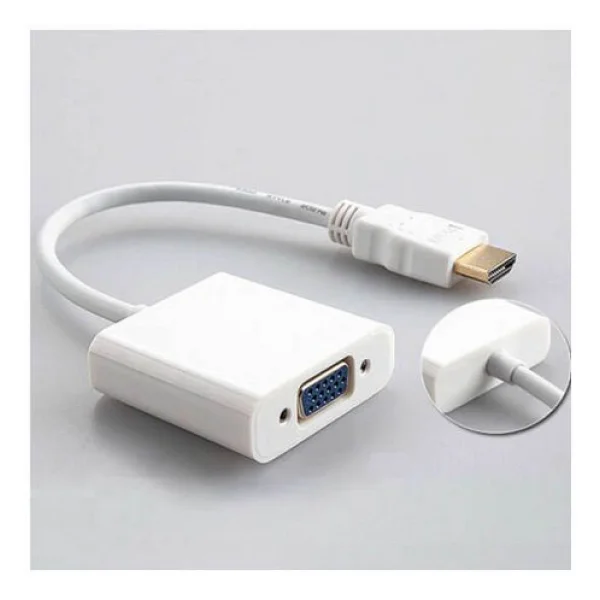 Hdmi To Vga Çevirici Kablo-Hdmı Vga Projeksiyon Notebok PC Uyumlu - Görsel 2