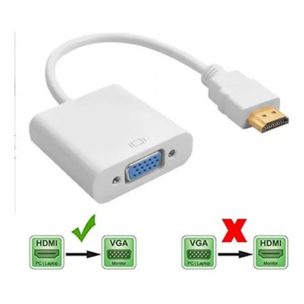 Hdmi To Vga Çevirici Kablo-Hdmı Vga Projeksiyon Notebok PC Uyumlu - Görsel 5