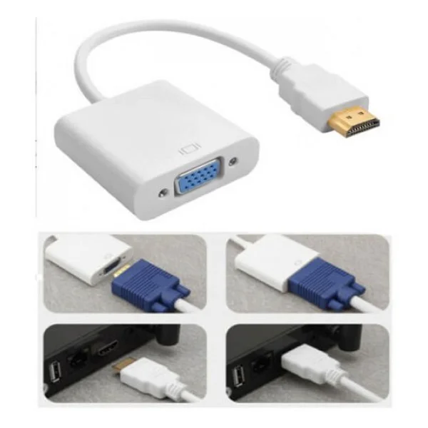 Hdmi To Vga Çevirici Kablo-Hdmı Vga Projeksiyon Notebok PC Uyumlu - Görsel 9