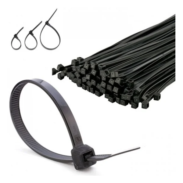 3.6 300mm - Siyah - 30cm Kablo Bağı Cırt Kelepçe - Görsel 2