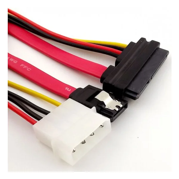 Sata To Sata Kablo 22 Pin To 7 Pin 4 Pin Molex Power Kablo - Görsel 3