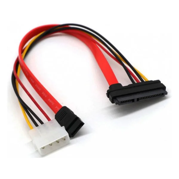 Sata To Sata Kablo 22 Pin To 7 Pin 4 Pin Molex Power Kablo - Görsel 6