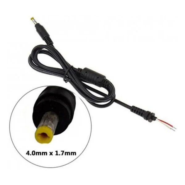 4.0 1.7mm Notebook Laptop Adaptör Tamir Kablosu Bakır - Hp Kablo - Görsel 3