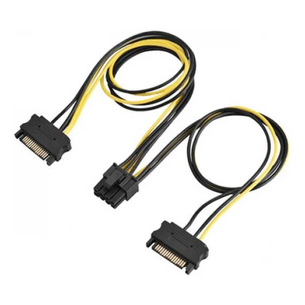 Vga Power Kablo 2x Sata To 8 Pin 6+2 Pci-Ex Ekran Kartı Kablosu - Görsel 3