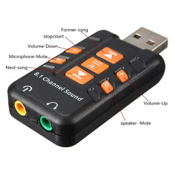 Wozlo 8.1 Kanal USB Ses Kartı - Görsel 3