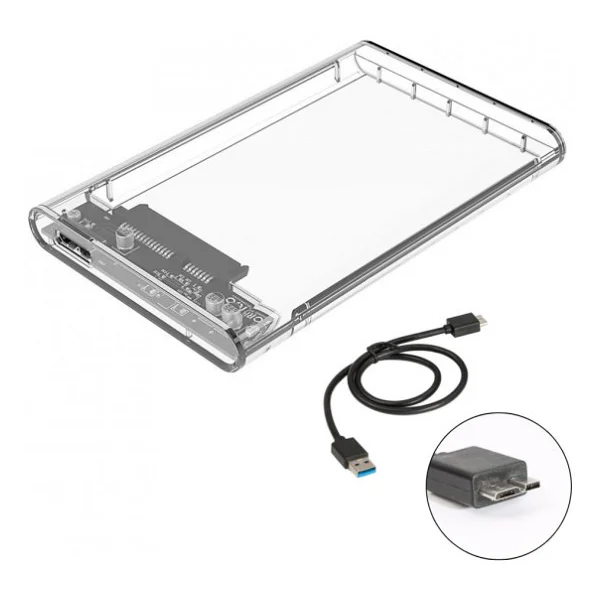 Orico USB 3.0 Micro B Şeffaf 2.5" İnch Sata SSD Hard Disk Kutusu - Görsel 7