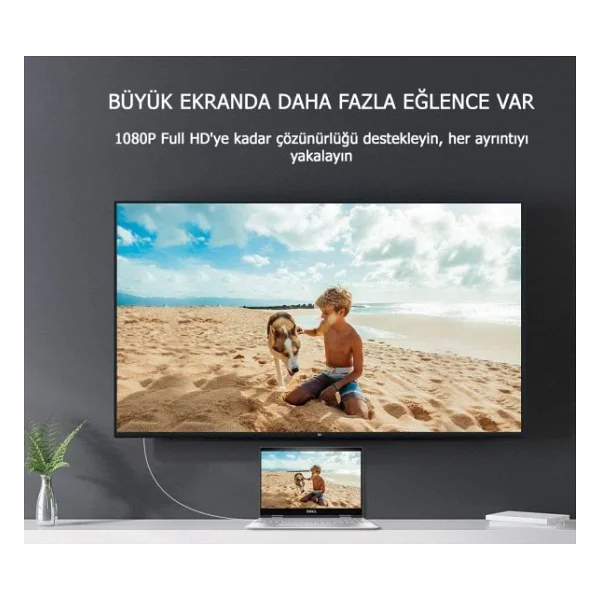 Ugreen 4K Mini Displayport Hdmı Dönüştürücü Kablo 3 Metre - Görsel 3