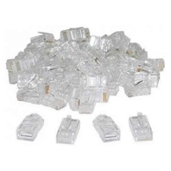 Rj45 Cat6 Altın Uç Connector Konnektör Network Kablo Jakı 50 Adet - Görsel 2