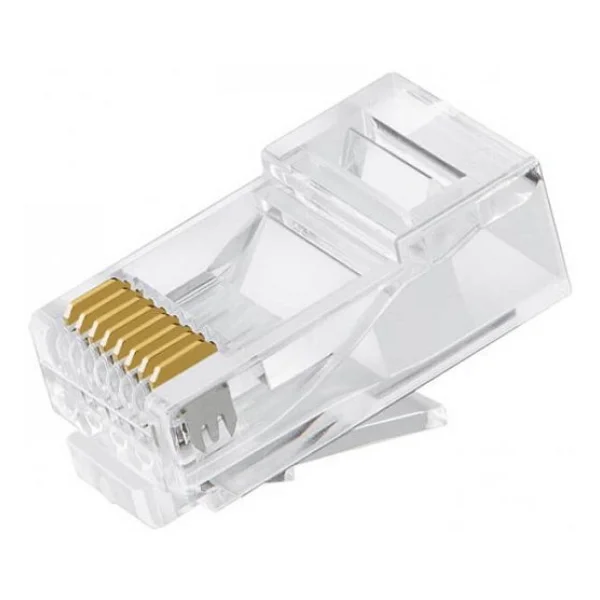 Rj45 Cat6 Altın Uçlu Jack Konnektör 100 Adet - Görsel 2