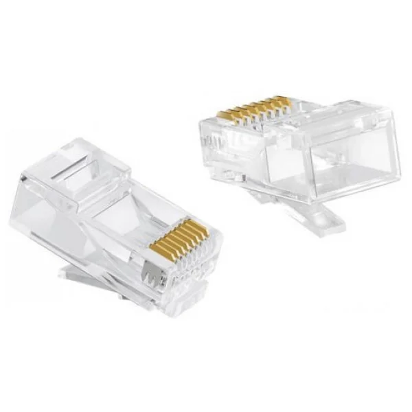 Rj45 Cat6 Altın Uçlu Jack Konnektör 100 Adet - Görsel 3