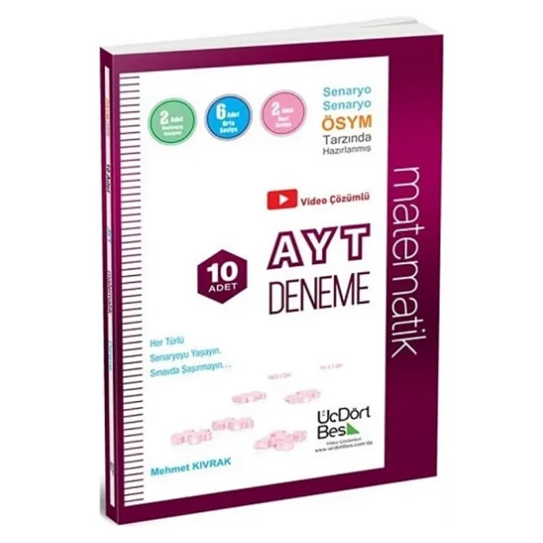 Üçdörtbeş Yayınları Ayt 10'lu Matematik Deneme - Görsel 3