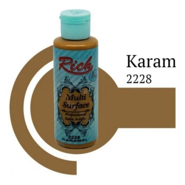 Rich Multi Surface 120 Cc 2228 Karamel Akrilik Boya - Görsel 5