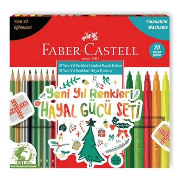 Faber-Castell 20'li Yeni Yıl Renkleri Hayal Gücü Seti - Görsel 6