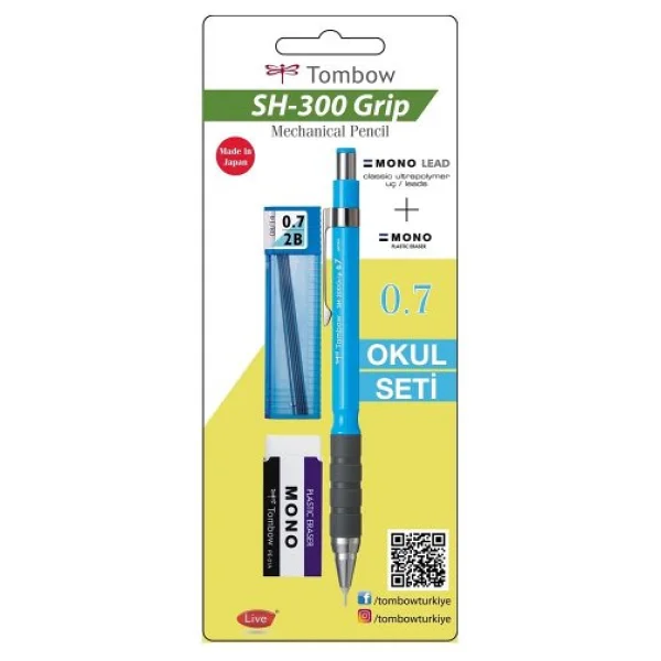 Tombow Sh-300 Grip Mavi 0.7 Mm Versatil Uçlu Kalem Seti - Görsel 6