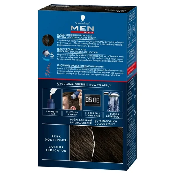 Men Perfect 80 Kahve Siyah 3 Adet Erkek Saç Boyası - Görsel 7