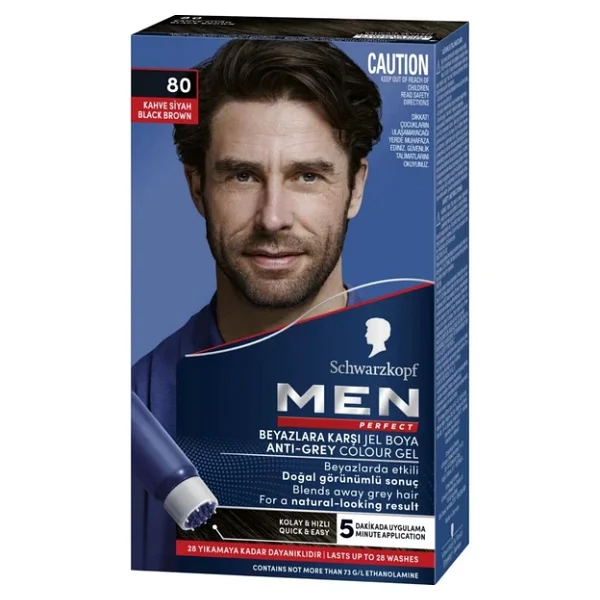 Men Perfect 80 Kahve Siyah 3 Adet Erkek Saç Boyası - Görsel 5