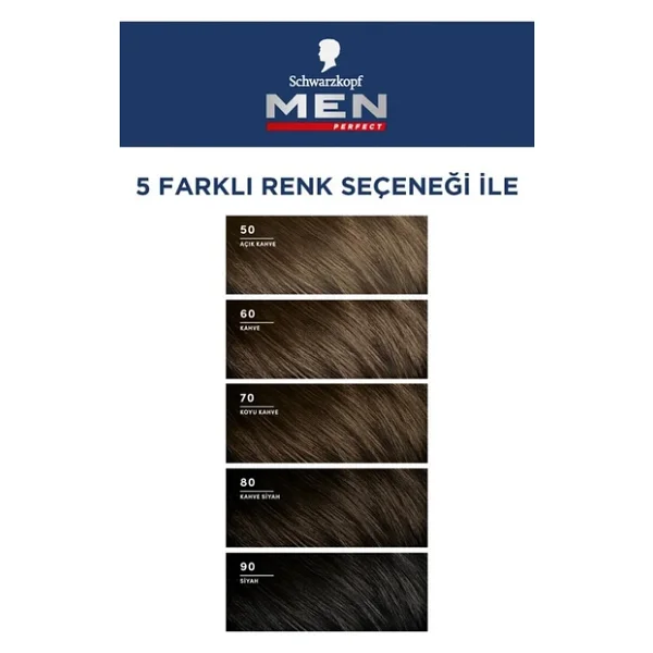 Men Perfect 80 Kahve Siyah 3 Adet Erkek Saç Boyası - Görsel 8