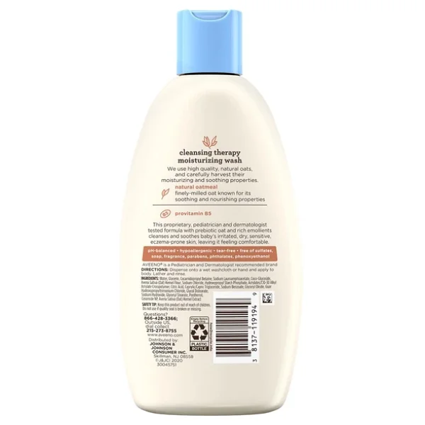Aveeno Baby Cleansing Therapy Nemlendirici Bebek Yıkama 236 Ml - Görsel 6