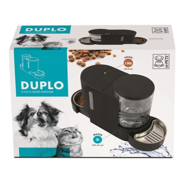 M-Pets Duplo 3 Lt Siyah Mama Ve Su Kabı - Görsel 4