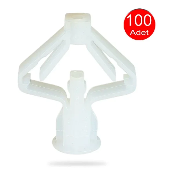 Kanatlı Alçıpan Dübeli Plastik Kelebek Dubel 100 'lü Paket - Görsel 3