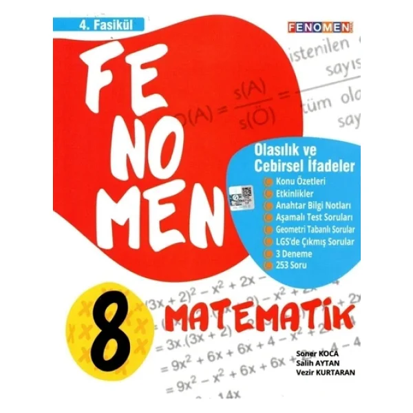 Fenomen Okul Yayınları 8. Sınıf Matematik 4. Fasikül (Olasılık, Cebirsel İfadeler Ve Özdeşlikler) Konu Özetli S.B. - Görsel 4